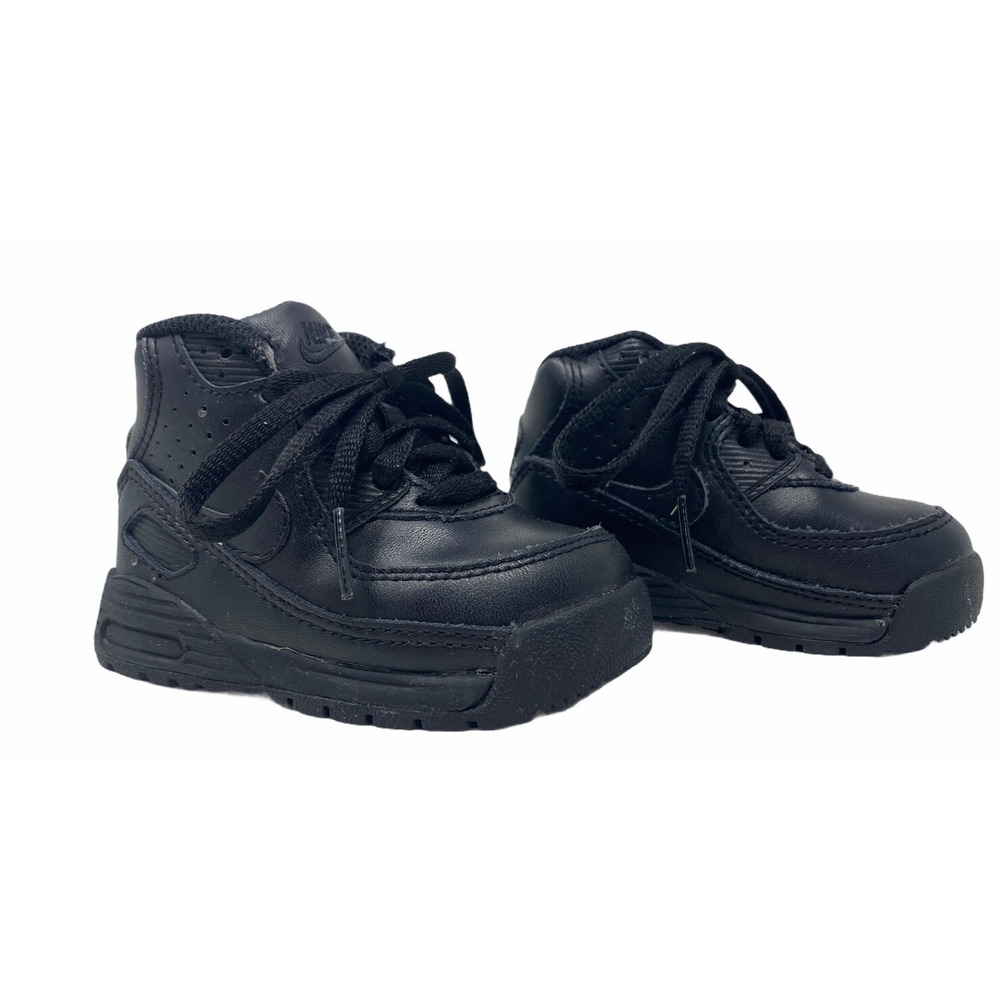 Nike Little Air Max 90 TD Sneaker Boot Shoes Black (317217-004) Toddler Size 5c
